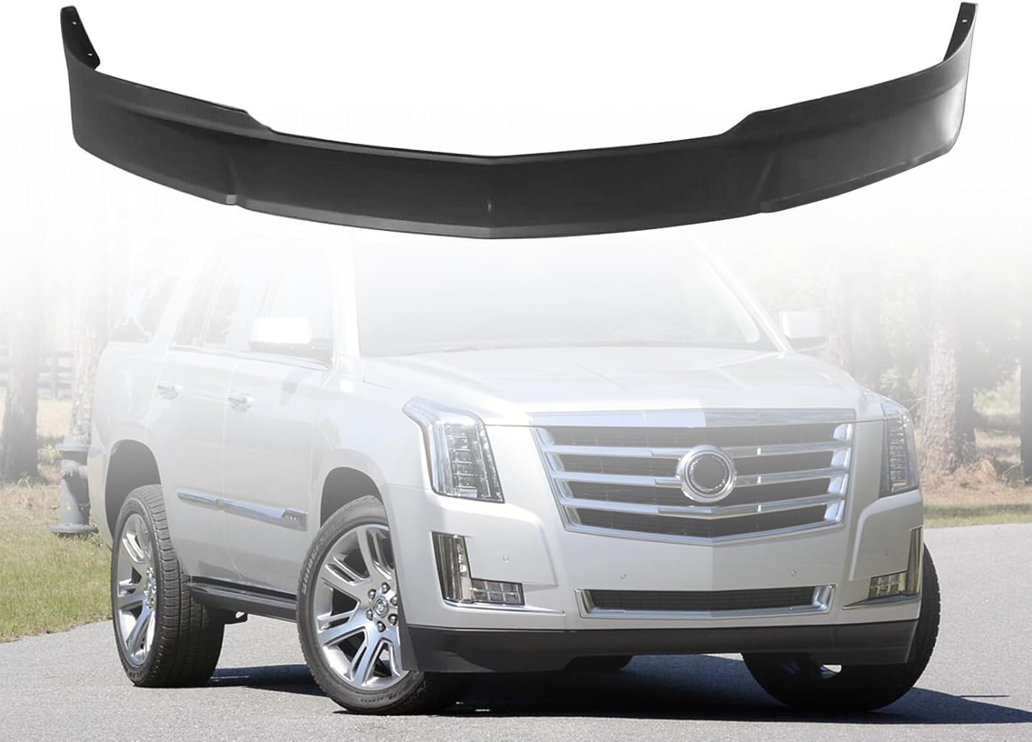 MGWILL Front Valance Compatible with 2015 2016 2017 2018 2019 2020 Cadillac Escalade/Escalade ESV Lower Air Dam Deflector 22968432, GM1095205 Textured Black