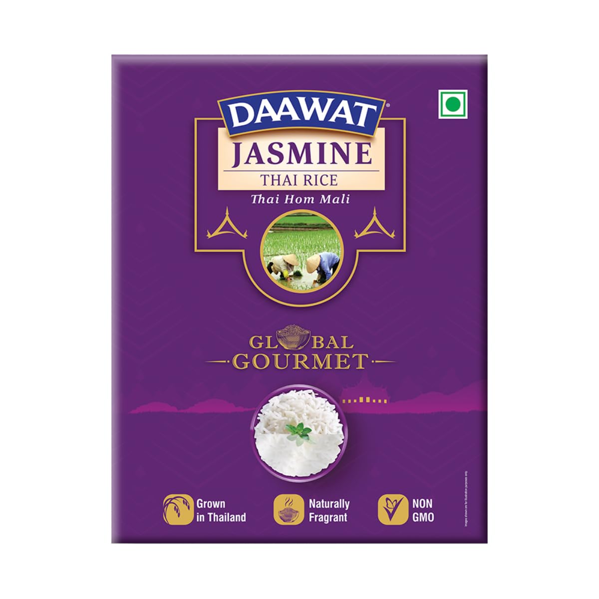 Premium Jasmine Rice | Thai Hom Mali | Authentic Thai Rice | Soft Texture & Quick Cooking | Product of Thailand | 500g Pack