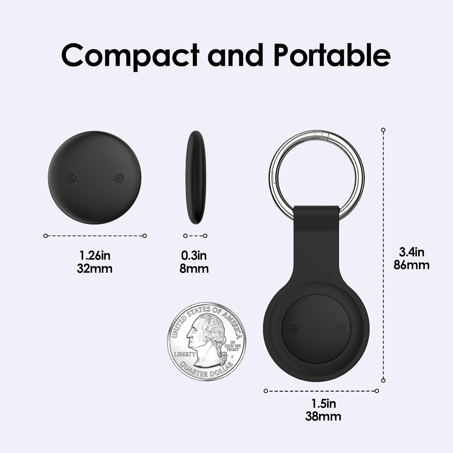 LENTION Air Tracker Tag, Item Finder Works with Apple Find My (iOS Only), Bluetooth Tracker for Kids, Keys, Luggage, Suitcases, Loud Beep, IP67 Waterproof, Replaceable Battery, Gift for Family Friends - Image 9