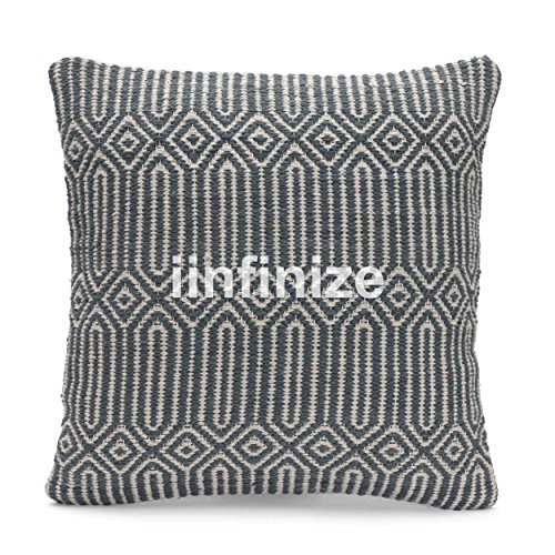 Housse de coussin en jute Kilim (lot de 2) 45 cm style rustique pour salle à manger