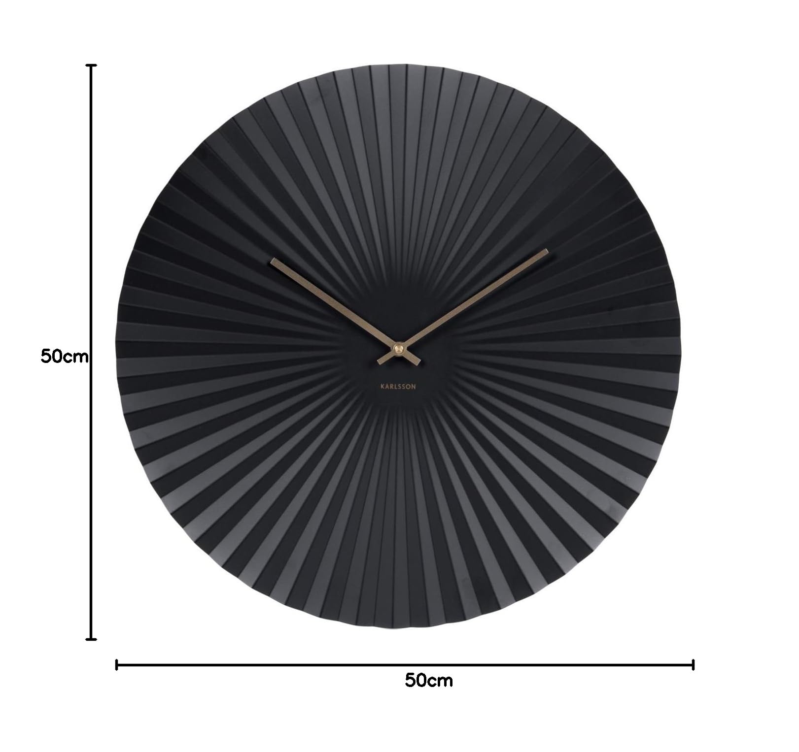 Karlsson KA5658BK Zegar ścienny – Sensu – czarny – Ø 50 cm – XL