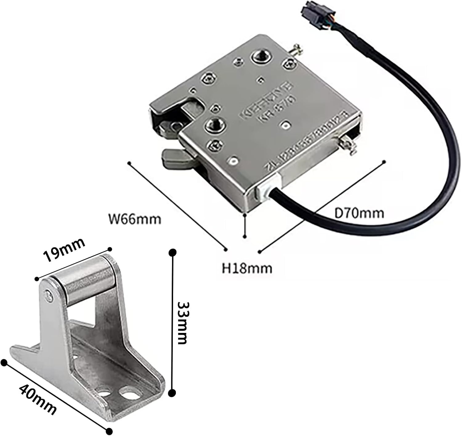 Generic Electronic Rotary Latch, Electric Locks, 12V Waterproof, Electronic Motor Servo Mechanical Auto Locker Door Lock, for Logistics Locker Express Cabinet, Silver, ST-7070