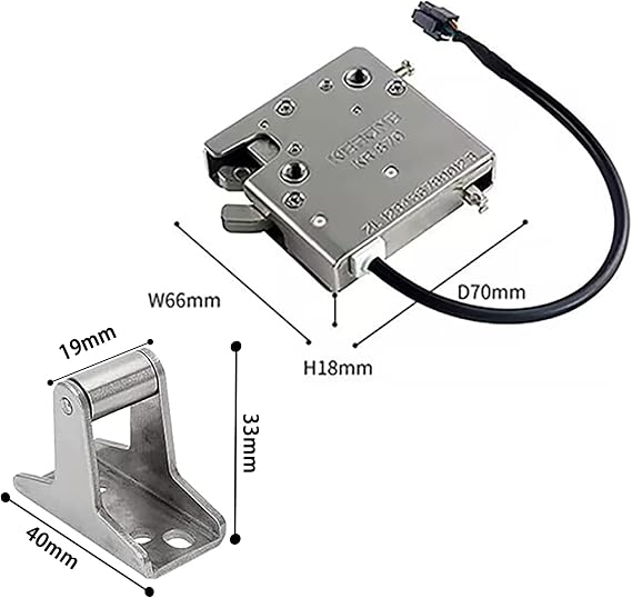 Electric Rotary Latch, Motor-Driven Reinforced High Strength Latch, Pull Force 440lbs/200kg