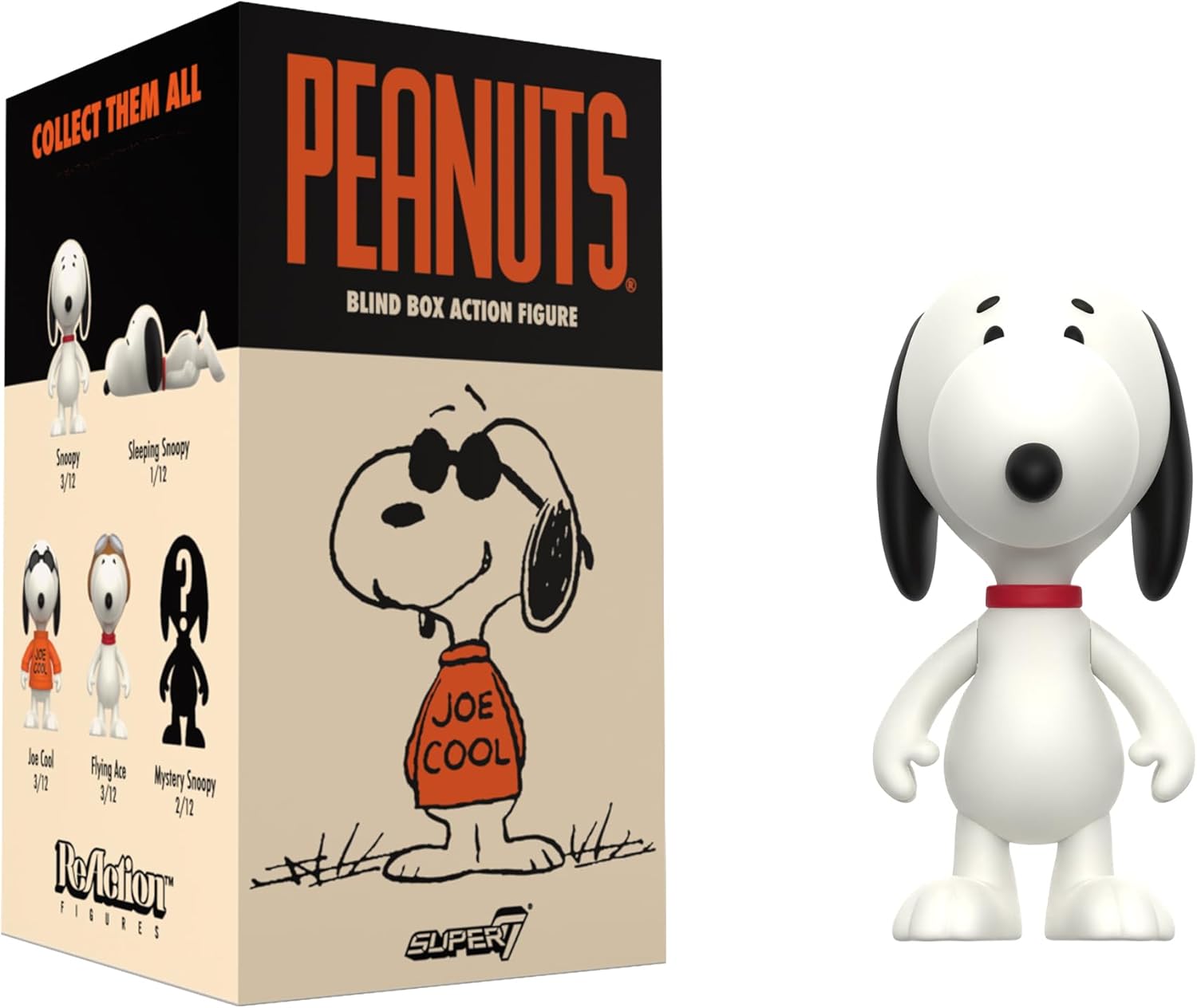 Super7 Peanuts So Many Snoopies Blind Box Flat - 3.75" Peanuts Action Figures - Classic Cartoon Collectibles and Retro Toys - One Blind Box
