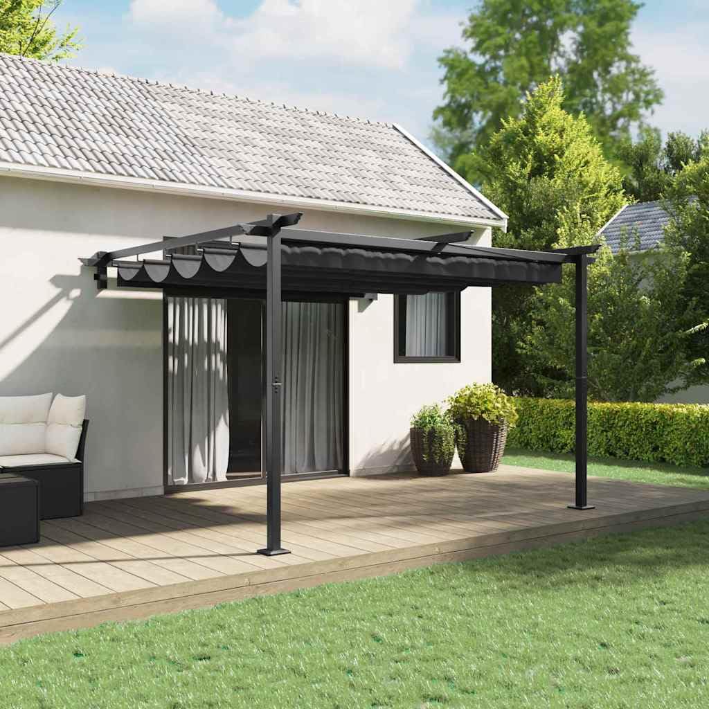 Générique Pavillon Anthracite 300 x 300 x 200 cm Polyester,Maison & Jardin,Pelouses & Jardins,Vie en extérieur,Structures extérieures,Auvents & abris,4003972