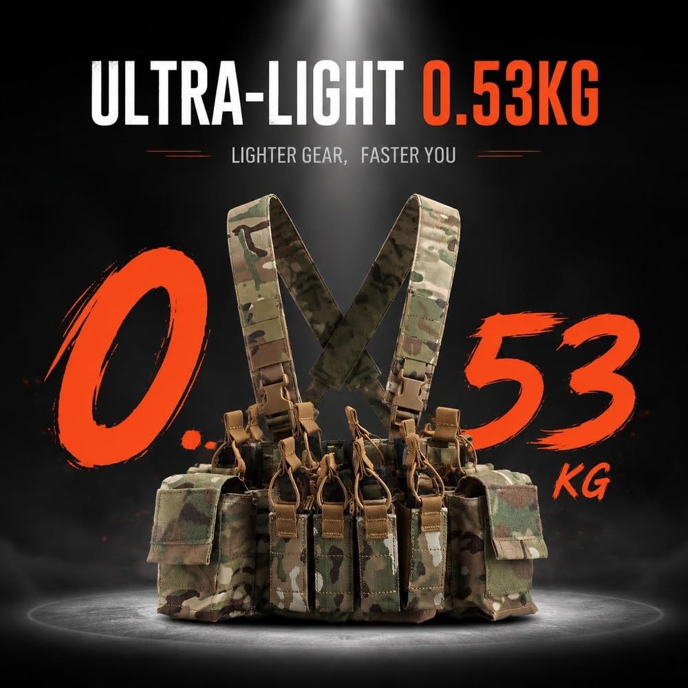 Chaleco Táctico Liteweight D3CRX Con Bolsillos Funcionales Cuádruples De 9 Mm Y Utilitarios
