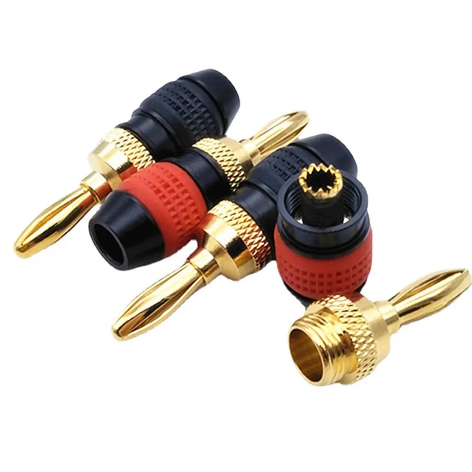 4/12/50 pièces fiches Banane for Fil de Haut-Parleur plaqué Or Haut-Parleur amplificateur connecteurs de fiche Banane(50 Pieces)