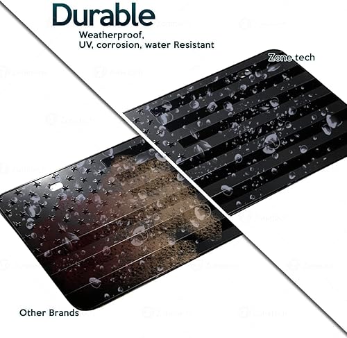 Miniatura 5 de ZONETECH Placa monocromática de la bandera de Estados Unidos, calidad premium, gruesa, duradera, en relieve, bandera patriótica estadounidense,