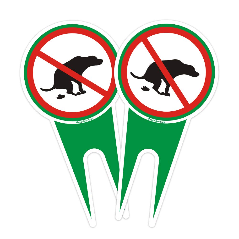 Buy 2Pack No Poop Dog Signs Stop Dogs from Pooping On Your Lawn
