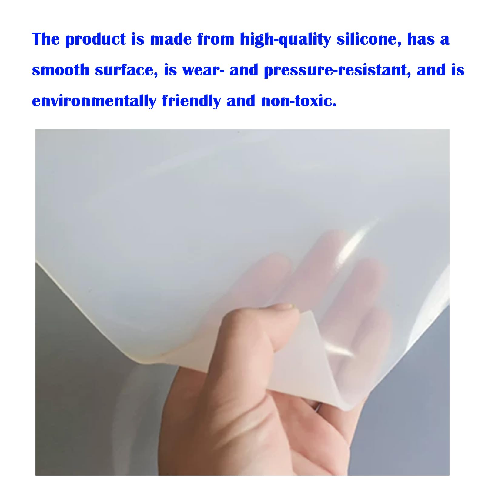 Tappetino in Silicone Per Uso Alimentare, Foglio in Gomma Siliconica Resistente Alle Alte Temperature, Tappetino Morbido E Piatto, Dimensioni 500 Mm × 500 Mm (500mm*500mm*6mm)