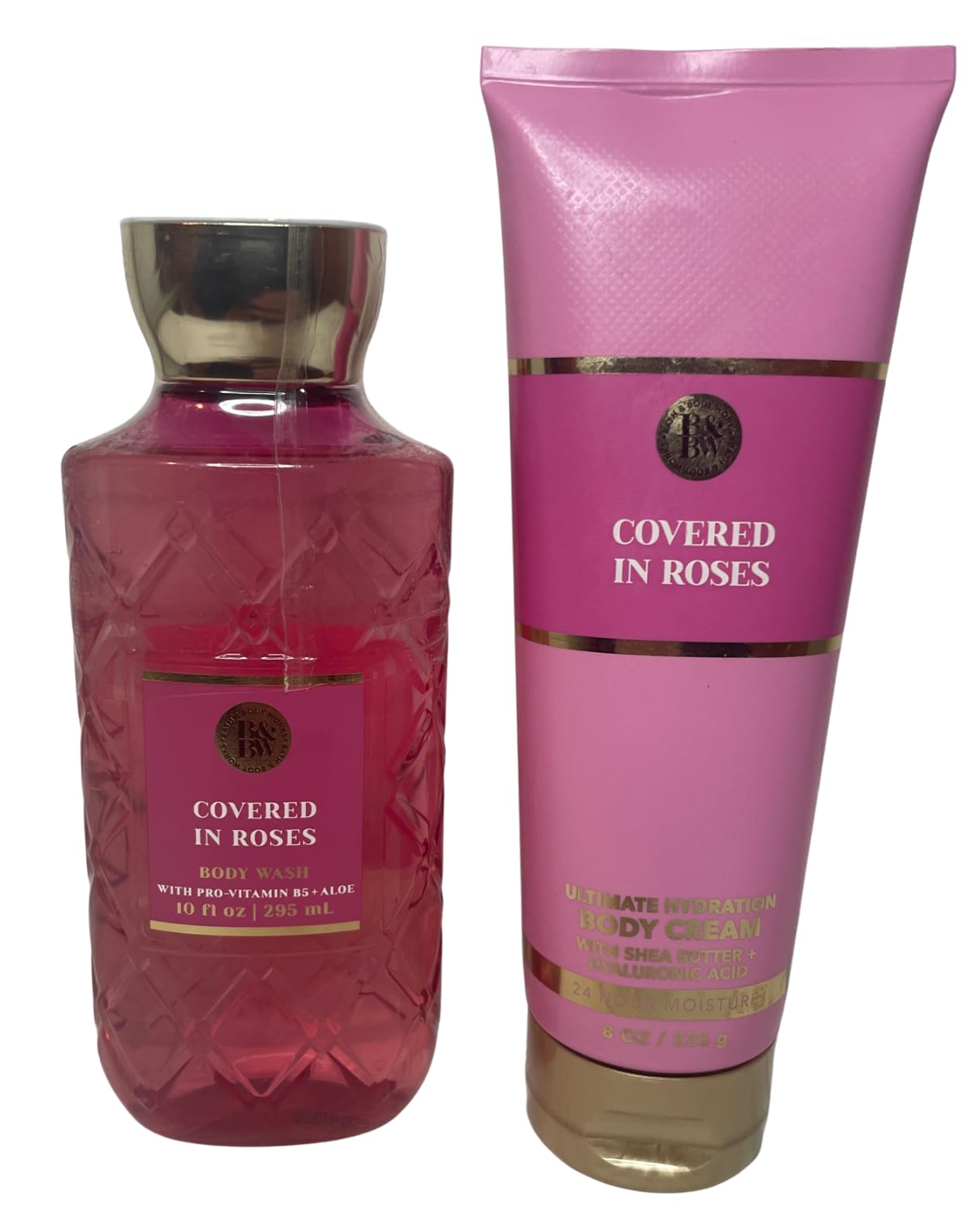 Bath Body Works Covered In Roses Ultimate Hydration Body Cream and Body Gel Wash 2 Piece Set