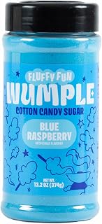 Wumple - Cotton Candy Sugar, Fluffy Ready-to-Use Flavored Mix for Cotton Candy Machines, Perfect for Parties, Carnivals & Events, Pack of 1 (Blue Raspberry, 13.2 oz)