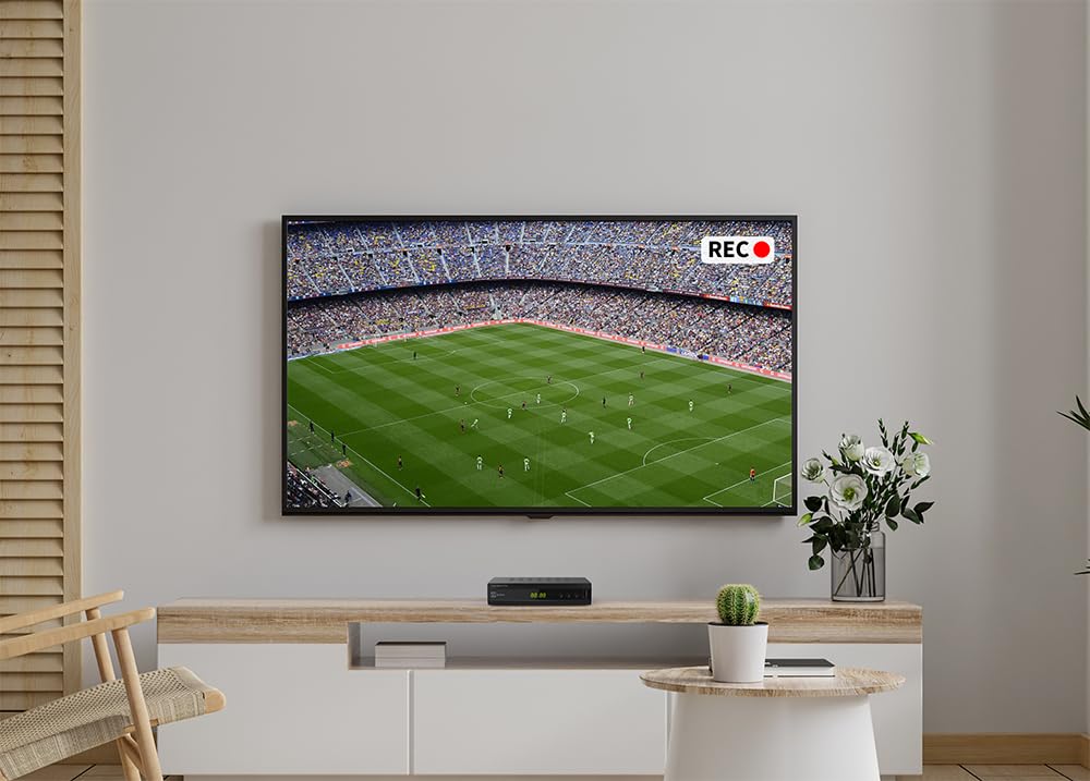 TELE System TS6822 PRO DVB-T2 HEVC Decoder Digitale Terrestre e Videoregistratore twin tuner DVB-T2 HD HDR (HDR10 / HLG) con Display e Telecomando 2 in 1 con controlli TV