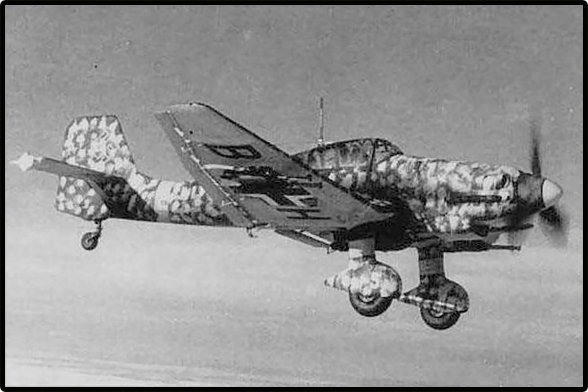Junkers JU 87 D-3 STUKA, 350mm x 415mm x 115mm, Weiß
