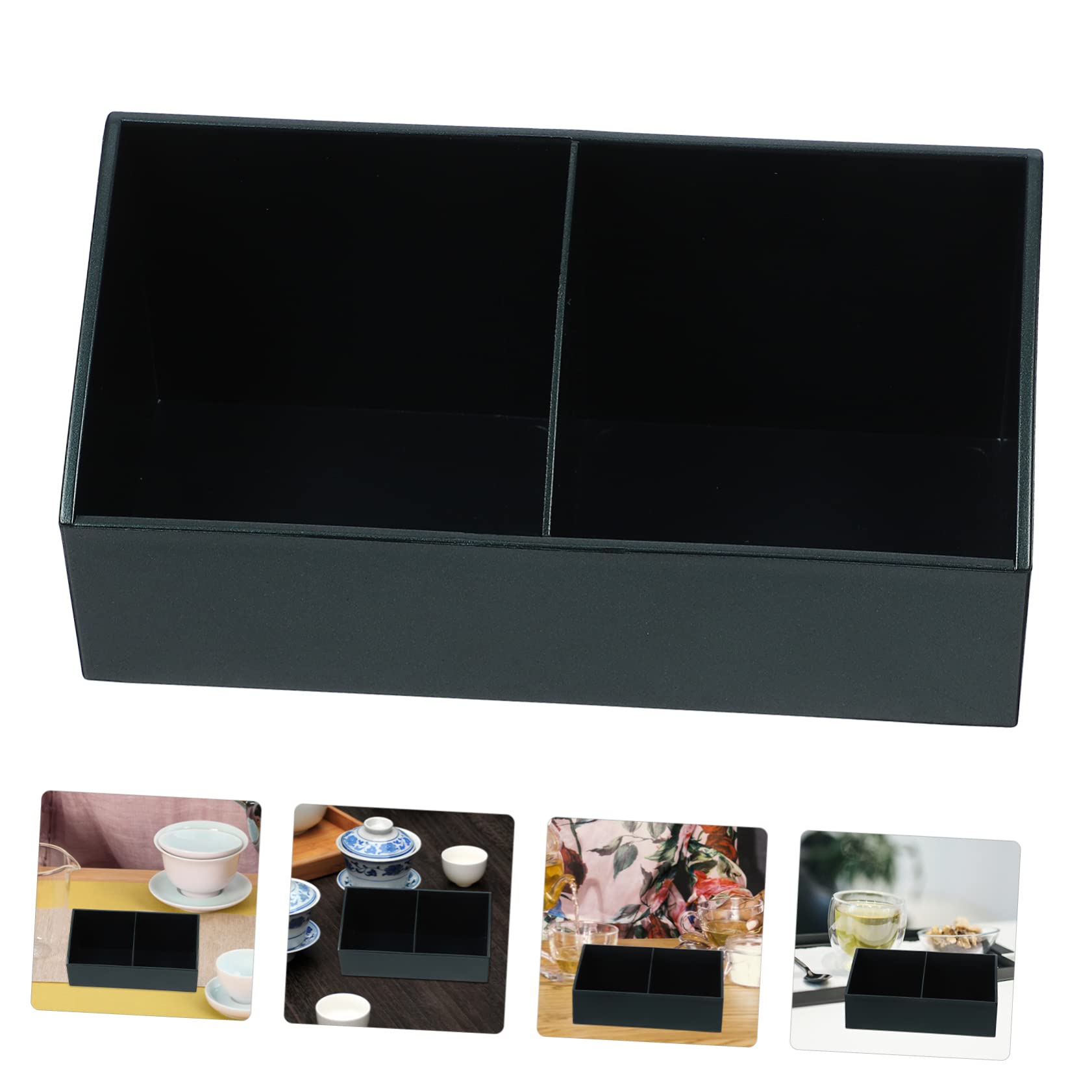 Ciieeo Tea Organizer Box Multi Compartment Coffee Sugar Holder for Tea Bags Snacks and Condiments Storage for Home and Hospitality Use