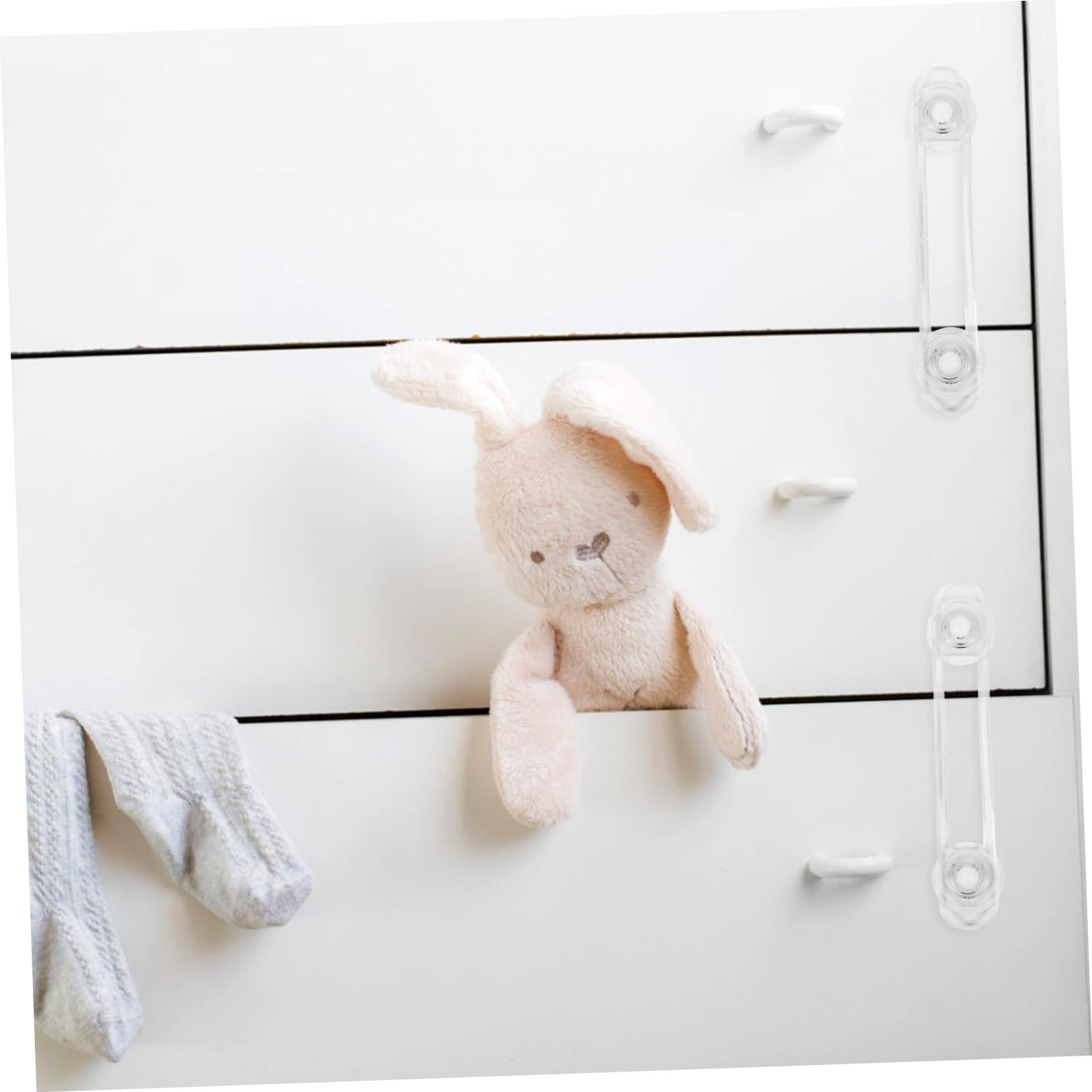 Toyvian 20pezzi Chiusura Sicurezza Per Serratura Antipinzamento Per Armadi Adesiva e Flessibile Facile Da Installare Materiale Sicuro e Resistente