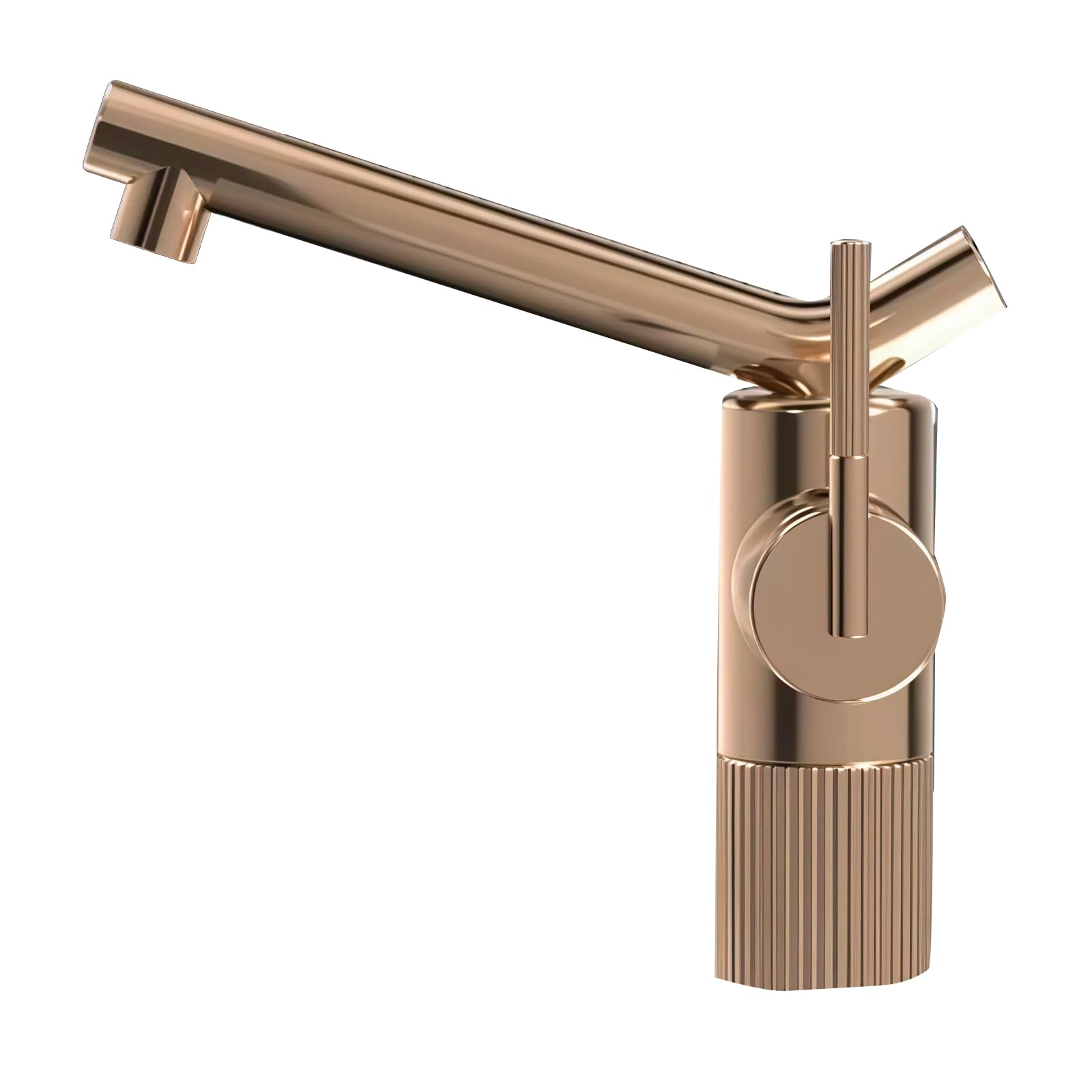 Jruia B Gold Swivel Athroom Faucet, Single Handle Asin Mixer Tap, Kitchen Faucet, Rass Material, Single Hole Mounting,
