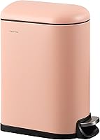 Vista 56 de happimess HPM1009C Roland Mini 2.6-Gallon Step-Open Trash Can with Soft-Close Lid, Modern, Minimalistic, Fingerprint Proof for Home, Kitchen, White
