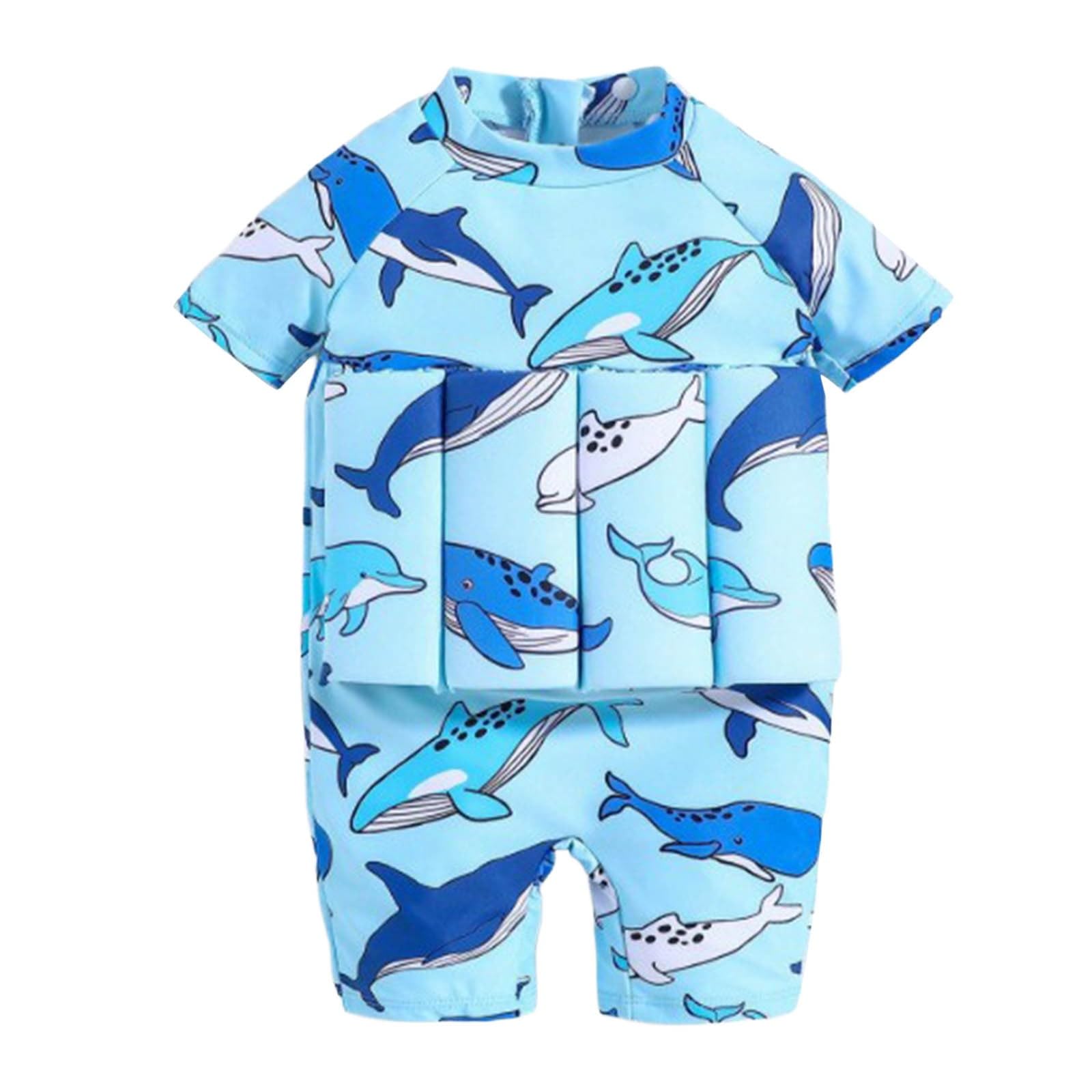 Générique Maillot de Bain Bébé, Flotteur Intégré pour Garçon Bouée Flottabilité Piscine Formation Costume Bouée Enfant 1-3 Ans Maillot de Bain Garçon Imprimé, Tendance pour Enfants