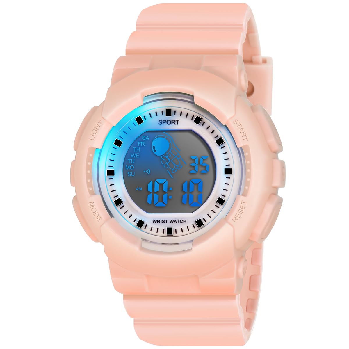 ON TIME OCTUS Digital Girls Watch (Grey Dial Multi Coloured Strap) (Baby Pink) (B0B39F6537) Amazon Price History, Amazon Price Tracker