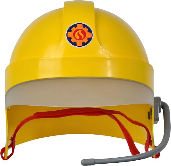 SIMBA 109252596 Fireman Sam's Helmet, Umbrella and Stickers Glow in the Dark, with Mic, Foam Pads Inside, from 3 Years, Red