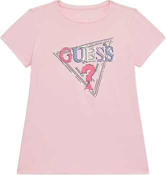 Amazon.com: GUESS Girls' Eco Short Sleeve Triangle Logo T