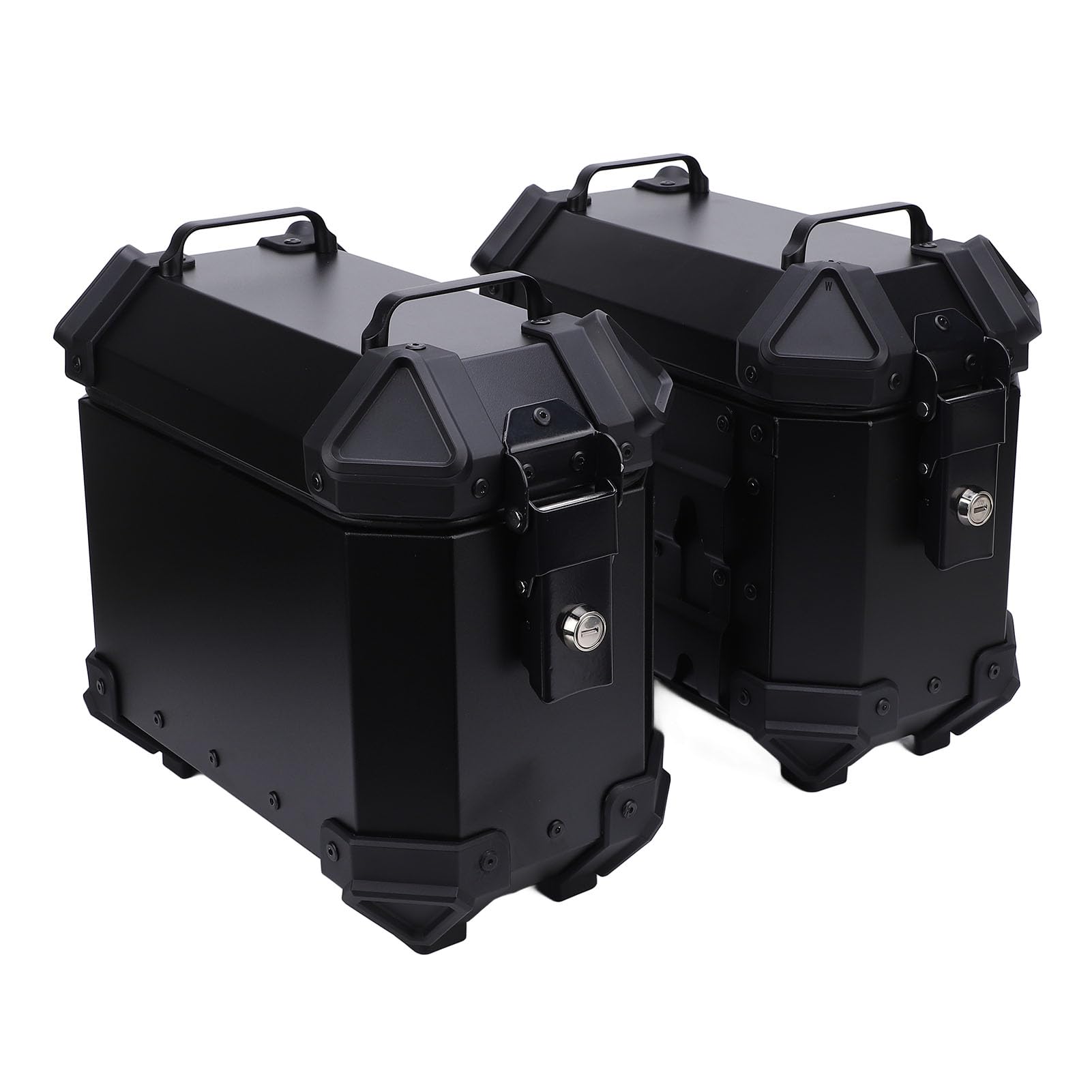aqxreight 1 Paar Motorrad-Seitenkoffer 18 L Aluminiumlegierung Wasserabweisend
