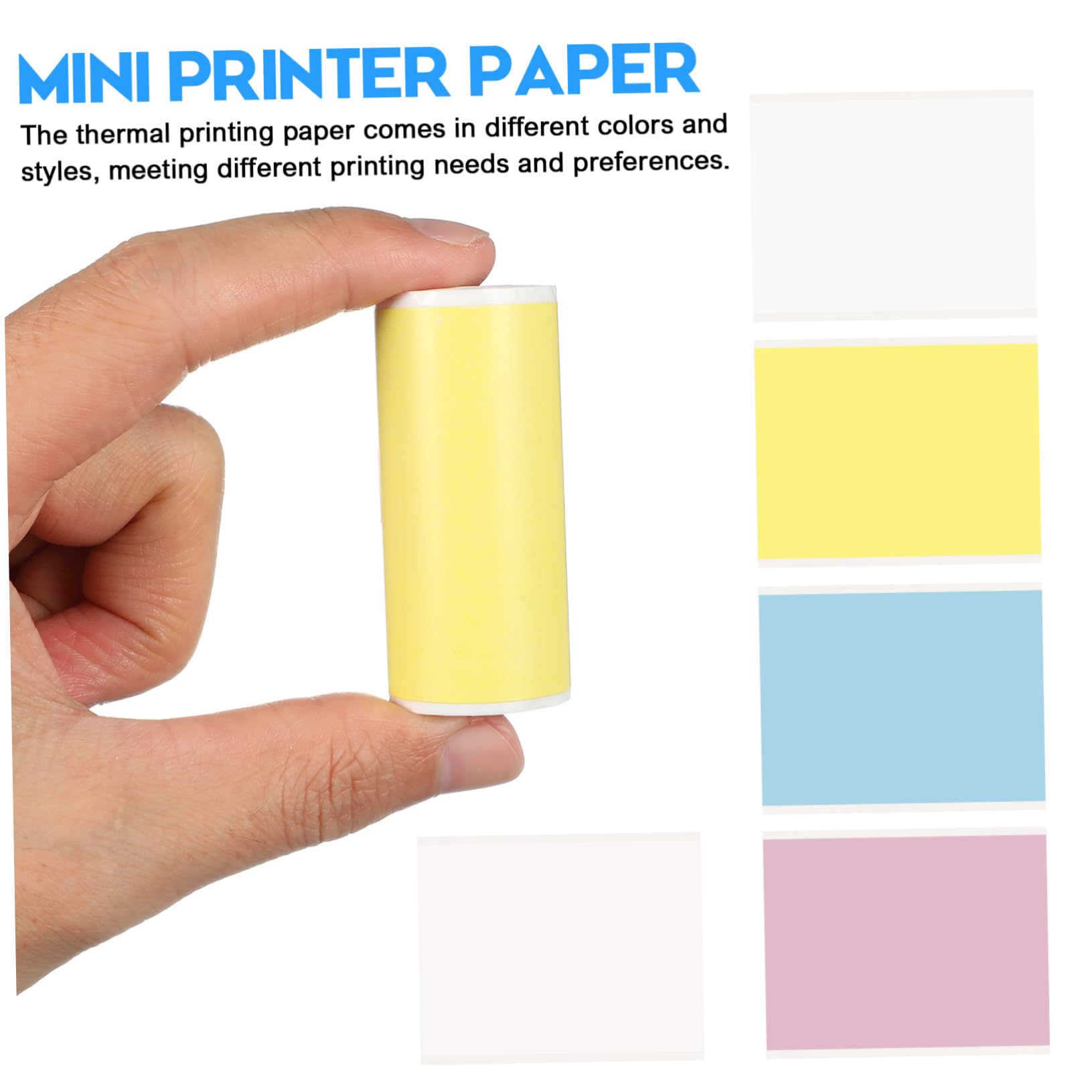 NUOBESTY 64 Rouleaux papier pour étiquettes d'imprimante Mini papier d'impression mini-imprimante etiquettes autocollantes étiquettes autocollantes autocollant pour imprimante