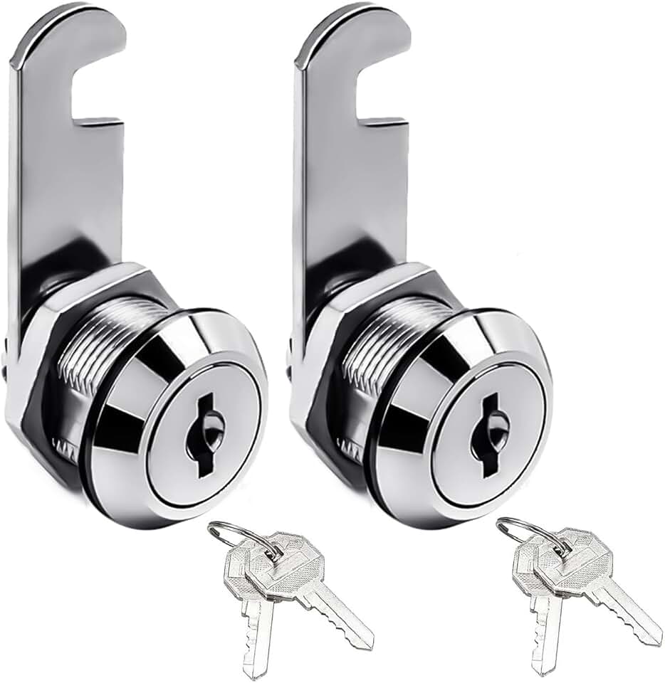 Truck Tool Lock Keyed Alike Locker Tumbler Tool Box Outside Storage Valet Cam Lock and Keys Replacement 2 Pack