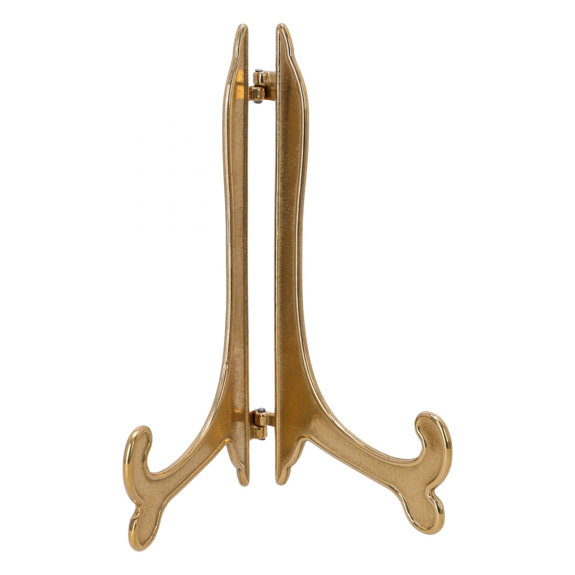 Chevalet laiton massif H.27 pour sublimer vos assiettes de collection au salon