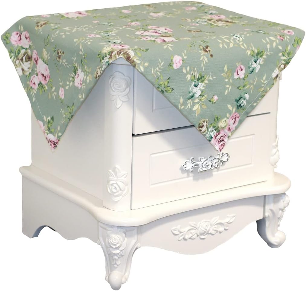 wutup Small Square Cotton Linen Fabric Tablecloth, Small