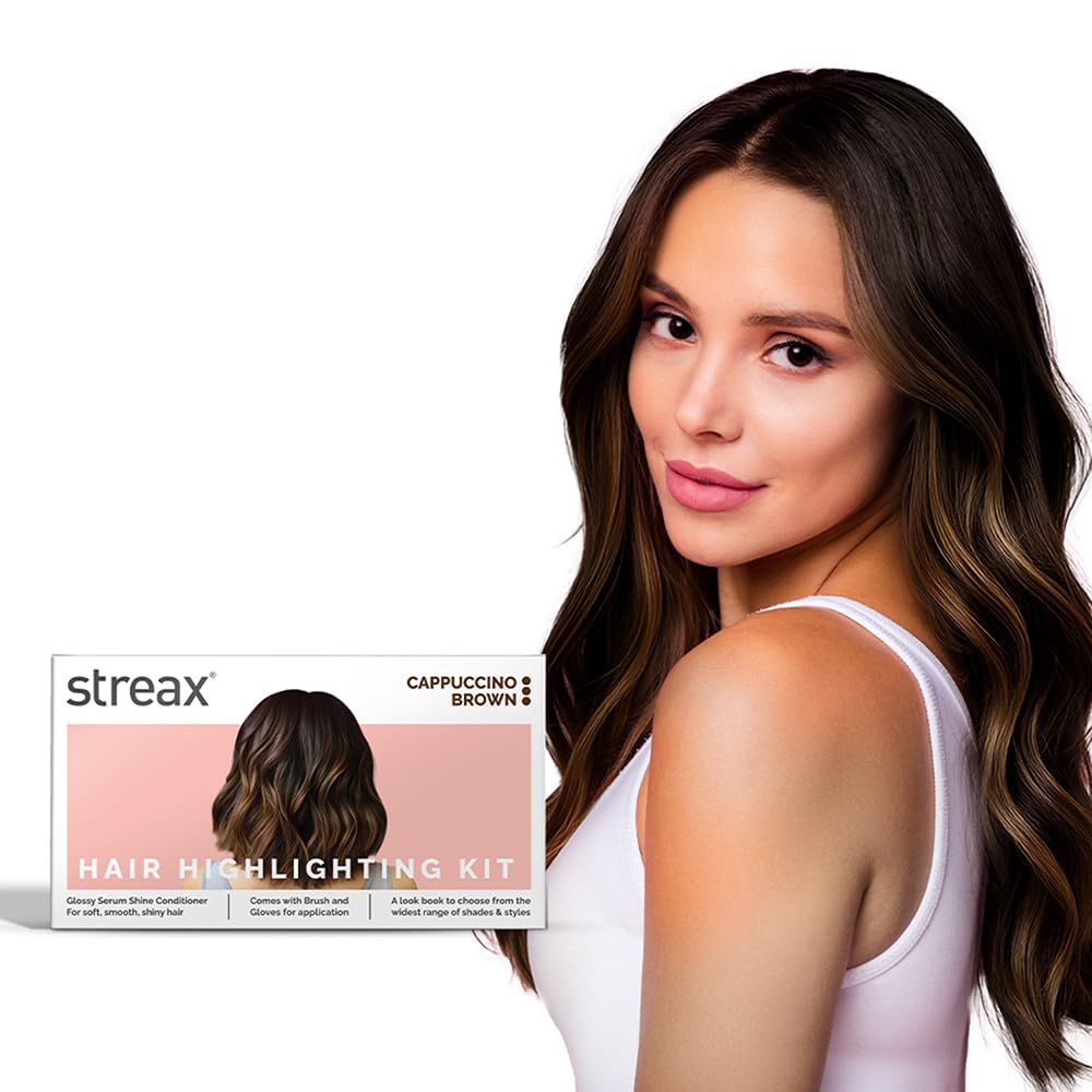 Streax Mini Hair Colour Highlight Kit, CAPPUCCINO BROWN, Brown Hair Colour I Hair Colour for Women | Rich, vibrant, Easy to use, DIY Application-image-26