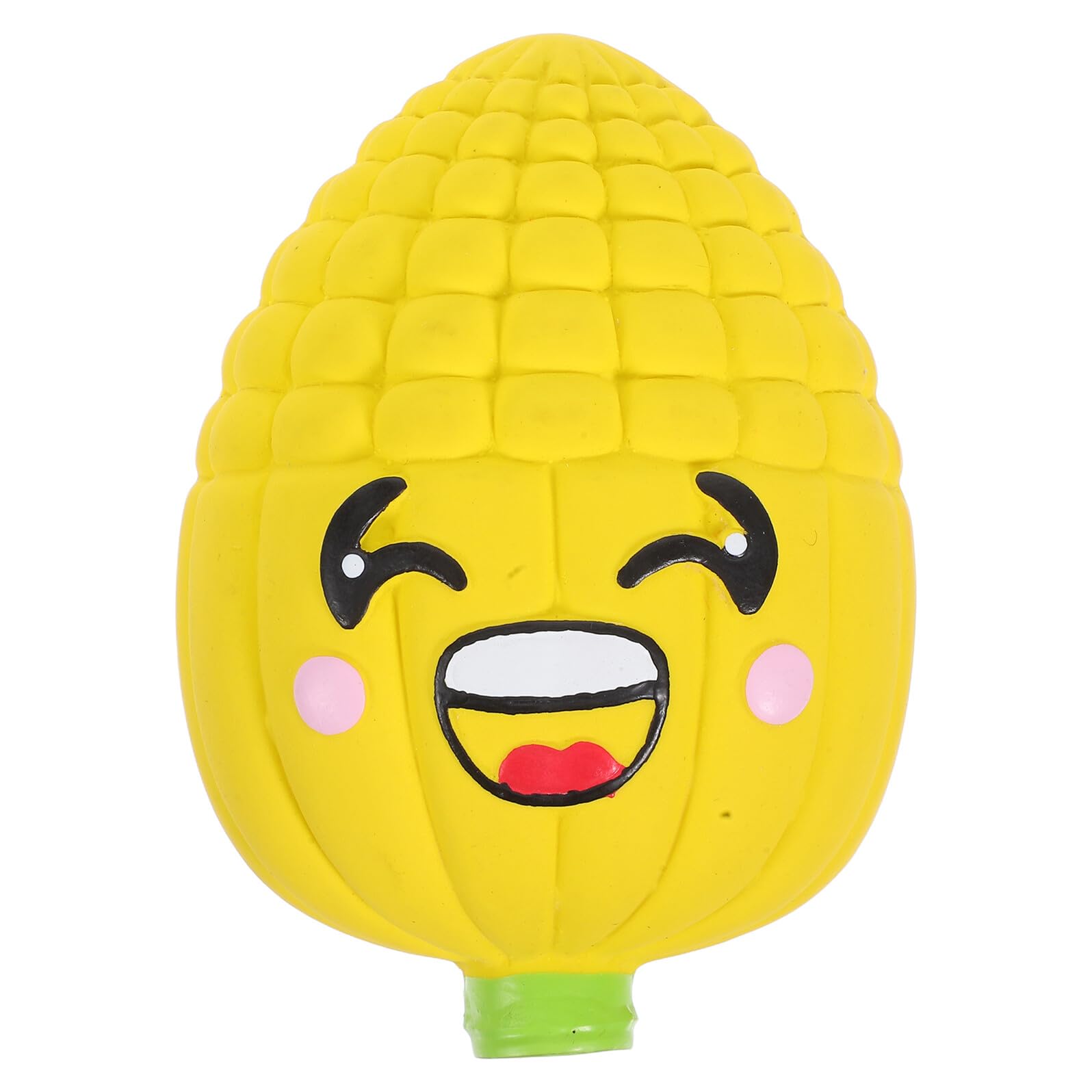 Beavorty Large Latex Squeaky Dog for Aggressive Chewers – Laughing Corn Vegetable Design, Sturdy Rubber Chew for Puppy Teething and Small Dog Play