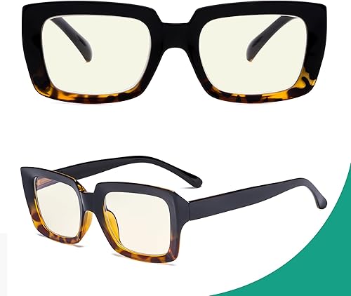 Miniatura 5 de Eyekepper Gafas de computadora  Lectores de filtro de luz azul para mujer  Protección UV420  Gafas de lectura cuadradas de gran tamaño  NegroTortuga