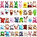 Set de 40 Piezas Mini Juguetes de Animales de Peluche Mini Llavero de Animal Set de Animal de Felpa para Suministros de Fiesta de Tema Niñas Bolsas Presentes