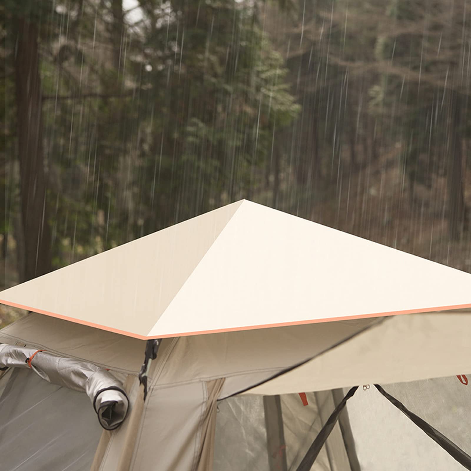 Tipee Erwachsene 4 -Mann -Doppeltüren und Vier Fenster, wasserdichtes Glampenzelt stabil und leichte Tipi -Zelte für Camping ideal zum Campen im Garten Household faucets