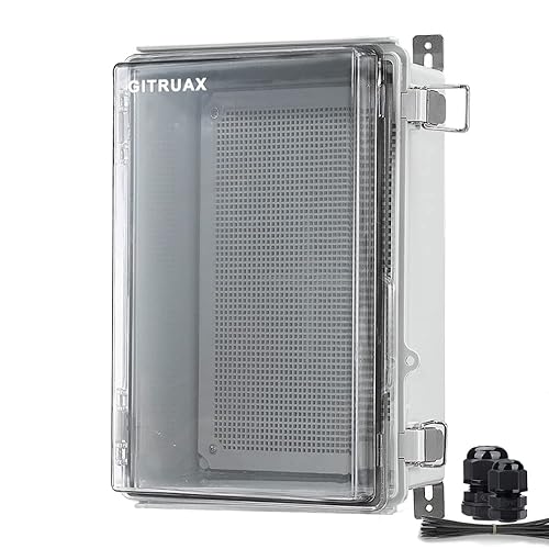 Miniatura 7 de GITRUAX Caja eléctrica impermeable del recinto 8.7 "x 6.7"x4.4" T caja de conexiones al aire libre plástico ABS y tapa transparente de la caja del