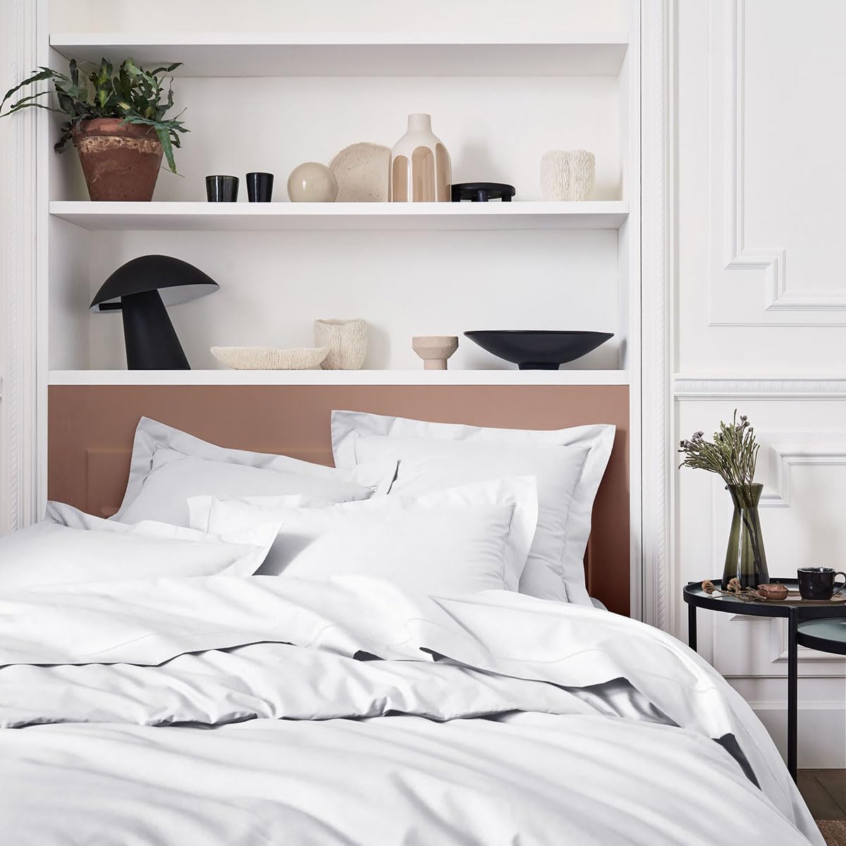 ESSIX Royal Line Percale Cotton Duvet Cover, white, 240 x 260 cm