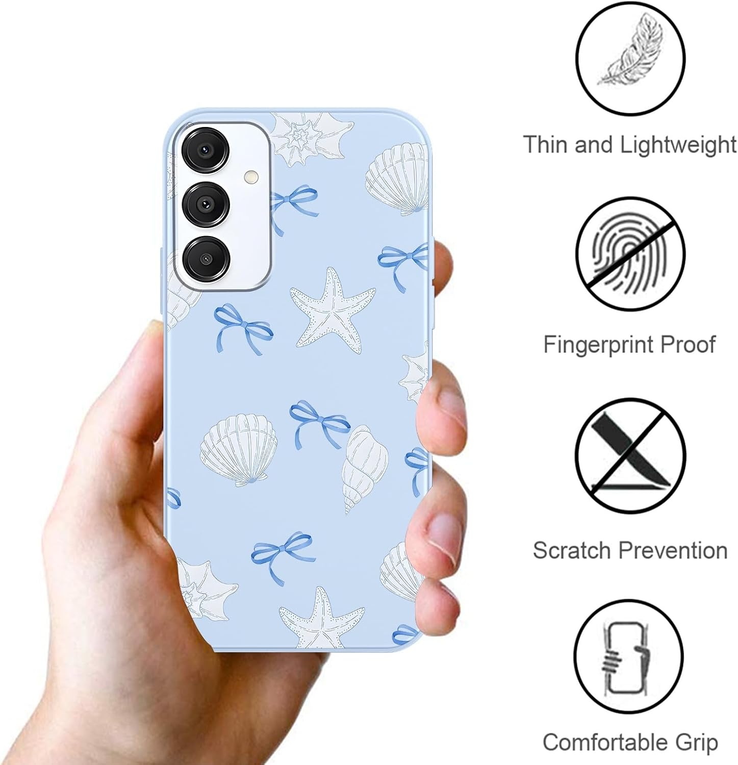 Cute Summer Seashell Bow Phone Case for Samsung Galaxy A37 6.7" image 5
