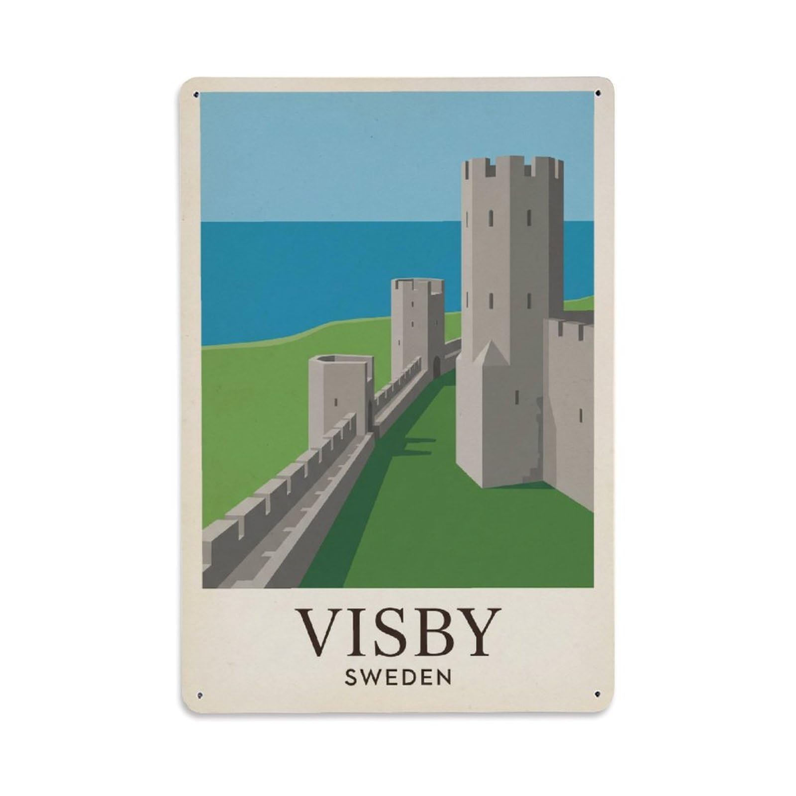 Sweden Visby Travel Retro Metal Tin Sign