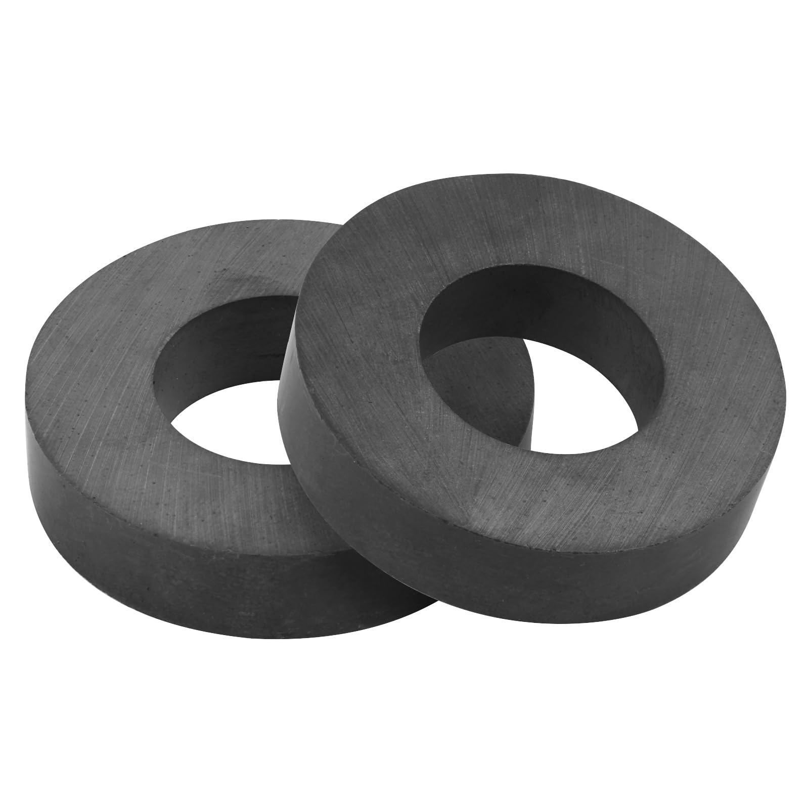 Anpro 2Pcs Ring Ceramic Magnets with Hole, 2.36" OD x 1.25" ID