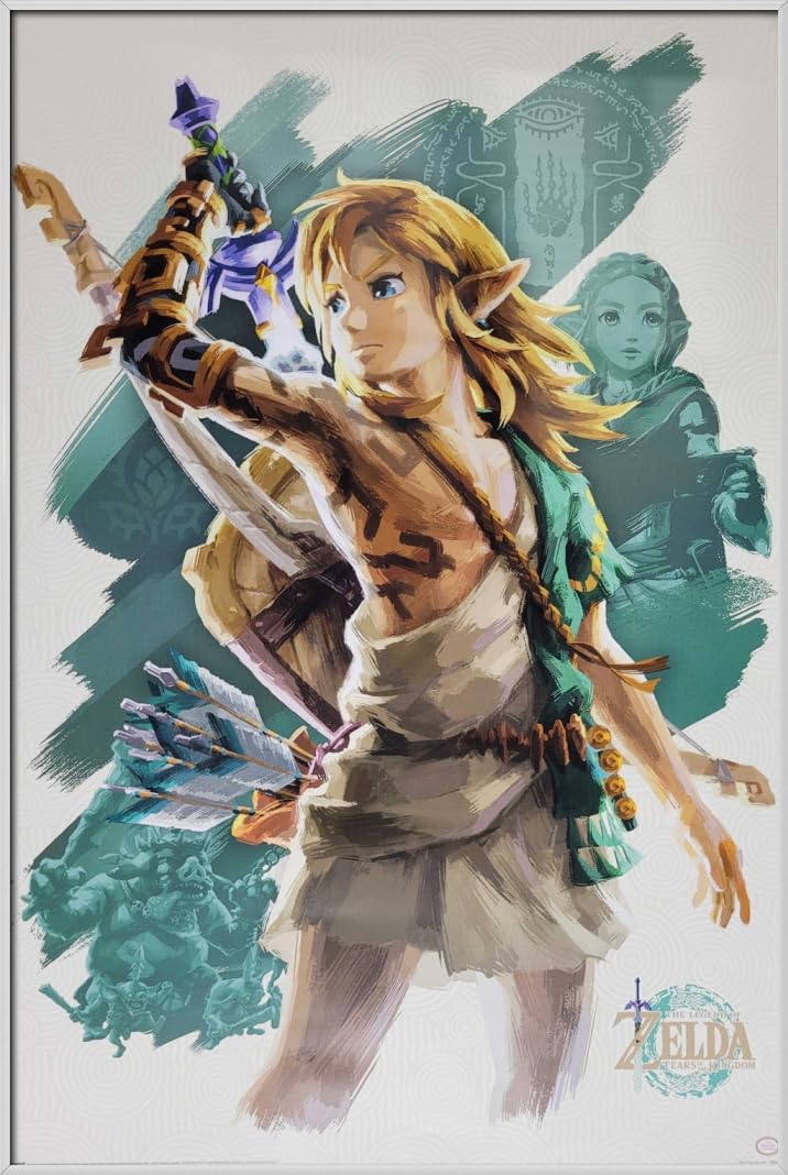 Amazon.co.jp: ゼルダの伝説:王国の涙-フレーム入りゲームポスター