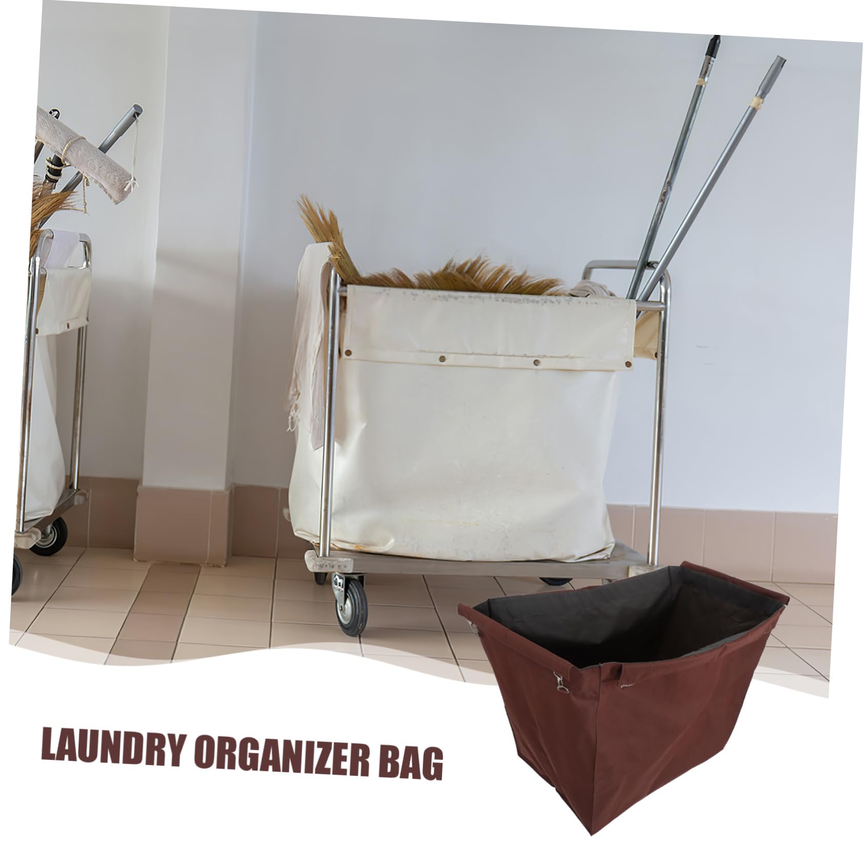 Borsa Porta Biancheria Oxford Grande Capacità Rimovibile Facile Manutenzione per Carrelli del Personale in Contesti di Pulizia e Ospitalità