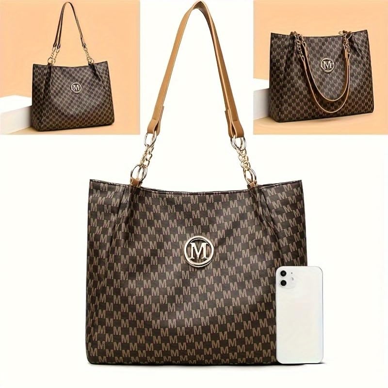 Fashion Women's Shoulder Bag Handbag Foldable-Brown3