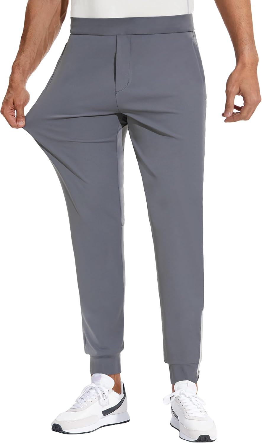 Men's Sweatpants Zipper Leg - Lightweight Athletic Pants Traning Track Soccer Running Workout Joggers with Zip Pocket