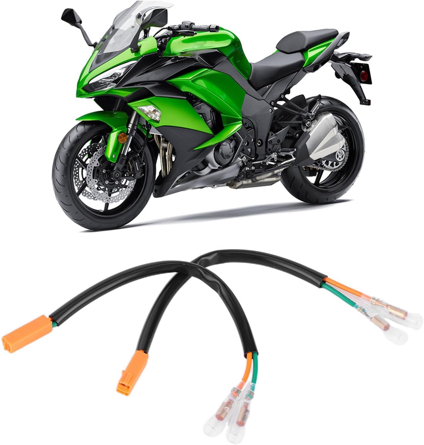 Motorcycle Turn Signal Wiring Adapter Plug Turn Signal Tail Lights Fix Wiring Adapters Fit for Kawasaki Z125 Z250 Z300 Z650 Z900