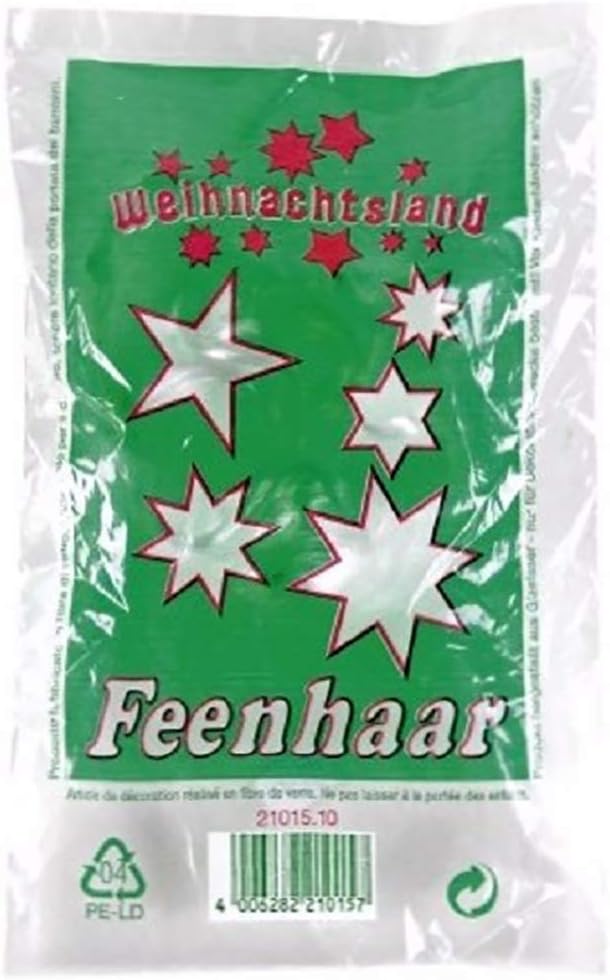 Weihnactsland Feenhaar Ornamental Vintage Style Lauscha Spun Glass Angel Hair Christmas Decoration