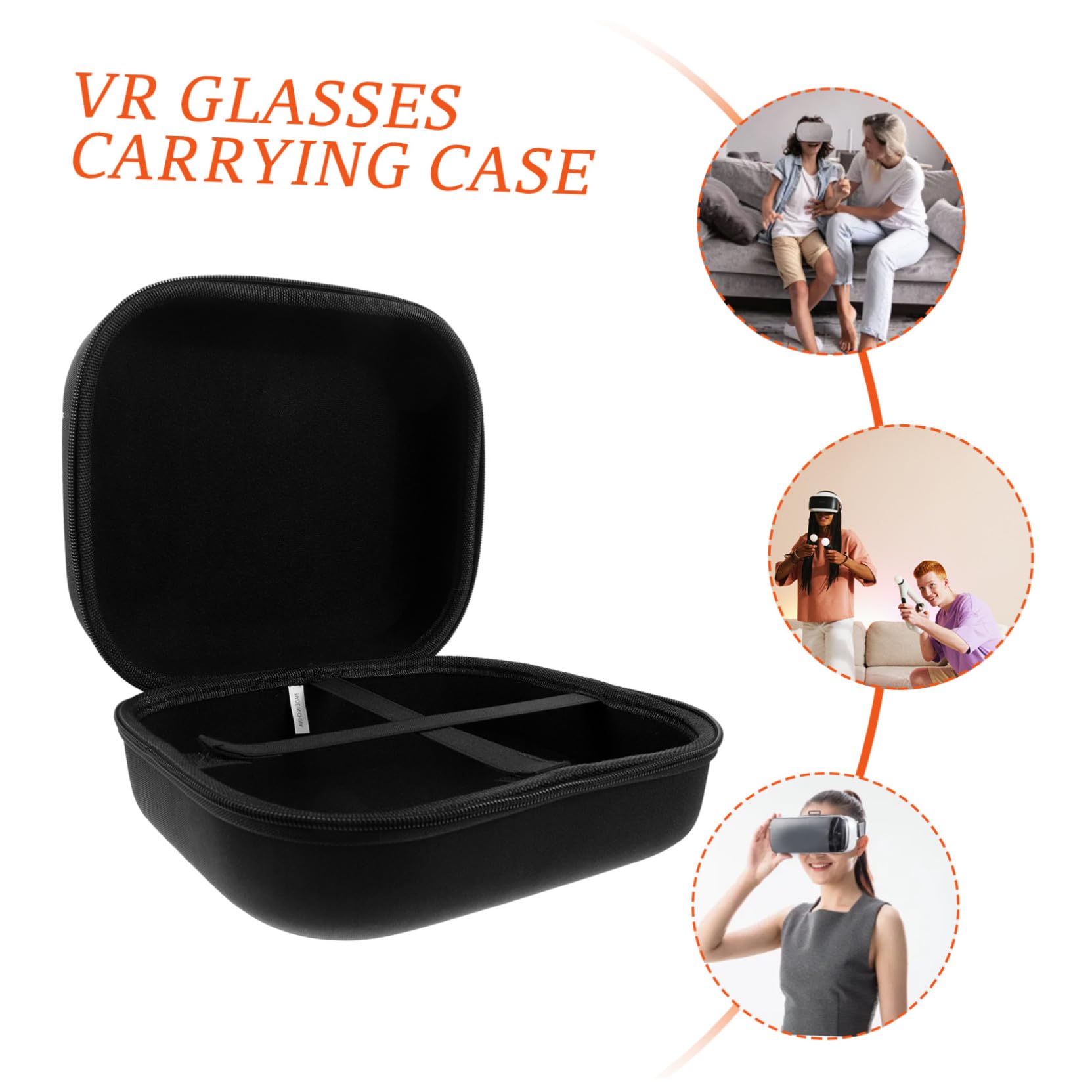 Toddmomy Estuche para Gafas De Realidad Virtual Protector Portátil Bolsa Eva para Gafas VR Prueba De Golpes para Viajar y Almacenamiento Seguro