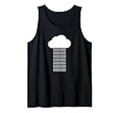 Binary Programmer Computer Rain Funny Tech Humor Gift Cloud Tank Top