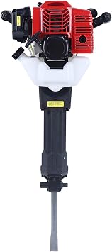 52CC Gas Powered Demolition Jack Hammer, 1900W 2-Stroke Concrete Breaker with Funnel Mixing Pot Pick for Rock Breaking,Tree Digging